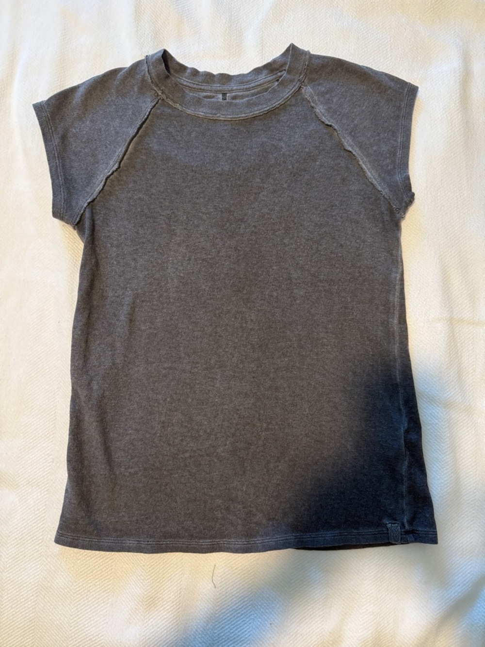 Free People Gray Short-Sleeve Tee